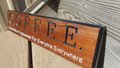 T.E.A Tea Wooden Sign Christian Walnut Hand Crafted Carved Routed Handmade Trust Emmanuel Always