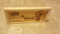He is Risen Wood Sign: Carved Easter Plaque, Christian Decor