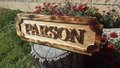 Family Sign Custom Routed Hard Wood House Warming Closing Realtor Gift Personalized Butternut Walnut Torched Outset Lettering Fancy Shape