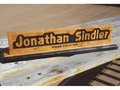 Hand Crafted Cherry Wood Desk Name Sign: Personalized Office Gift