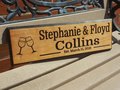 Custom Engraved Cherry Wood Newlywed Sign: Personalized Family Name