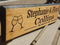 Custom Engraved Cherry Wood Newlywed Sign: Personalized Family Name