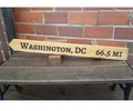 Cedar Arrow Sign Post: Custom Latitude Longitude, Destination Distance