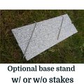 Memorial Plaque Stand: Steel Ground Stakes or Corian Base Add-On