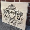 Custom Routed Oak Wood Sign: Home, Business, or Farm (20" x 25")