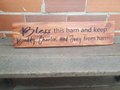 Custom Cedar Blessing Sign: Rustic Farmhouse Decor (5" x 24")