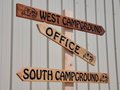 Custom Cedar Directional Sign: Campground, Ranch, Farm