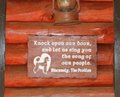 Custom Door Greeting Poodle Song Reclaimed Mahogany Wood Sign Carved Routed Country Rustic Ranch