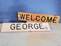 Rustic Cedar Welcome Sign: Campground, Cabin, Home Decor (16 x 3.5")