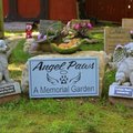 Engraved Angel Paws Pet Memorial Plaque: Weatherproof Garden Marker (16 x 9")