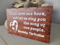 Custom Door Greeting Poodle Song Reclaimed Mahogany Wood Sign Carved Routed Country Rustic Ranch