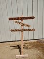Custom Cedar Directional Sign: Campground, Ranch, Farm