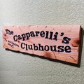 Child's Clubhouse Playhouse Custom Carved Routed Wood Redwood Sign Name Personalized Treehouse Bedroom Play Room Girl Boy Kids 5x18" 114-1
