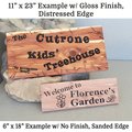 Custom Hand Routed Cedar Playhouse Sign: Personalized Kids Room Decor