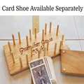 Personalized Oak Playing Card Holder: Hands-Free Set of 6