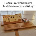 Personalized Oak Playing Card Holder: Deck Tray, Game Night