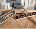 Horse Stall Name Sign Custom Carved Oak 3.5" x 18"