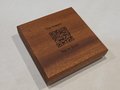 NFC smart tag / QR code Engraved Solid Wood Coaster, Tap to Share Wifi, Reviews, Business Card, Photo Story Keepsake - Changeable 4" x 4"