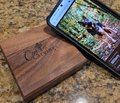 NFC smart tag / QR code Engraved Solid Wood Coaster, Tap to Share Wifi, Reviews, Business Card, Photo Story Keepsake - Changeable 4" x 4"