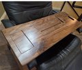 12" x 30-34" Wide Laptop Wood Tray for Recliner Dinner Carved Lap Desk OPTIONAL Tablet Slot Vent Ridges Book holder Cell Mug Wine Holders