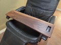 12" x 30-34" Wide Laptop Wood Tray for Recliner Dinner Carved Lap Desk OPTIONAL Tablet Slot Vent Ridges Book holder Cell Mug Wine Holders