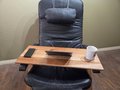 10" x 40-44" X-Long Laptop Wood Tray Laptop Recliner Dinner Lap Desk OPTIONAL Tablet Slot, Vent Holes, Book holder Cell Mug Wine Holders