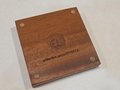 NFC smart tag / QR code Engraved Solid Wood Coaster, Tap to Share Wifi, Reviews, Business Card, Photo Story Keepsake - Changeable 4" x 4"