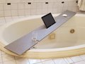 50-54" x 8" XXL Bathtub Tray Solid Corian Waterproof Caddy Optional Tablet Cell Phone IPad Candles Book Wine Holder Garden Jacuzzi Spa