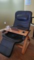 8" x 25-29" Small Laptop Wood Tray for Recliner Carved Lap Desk Dinner OPTIONAL Tablet Slot Vent Holes Book holder Cell Mug Wine Holders
