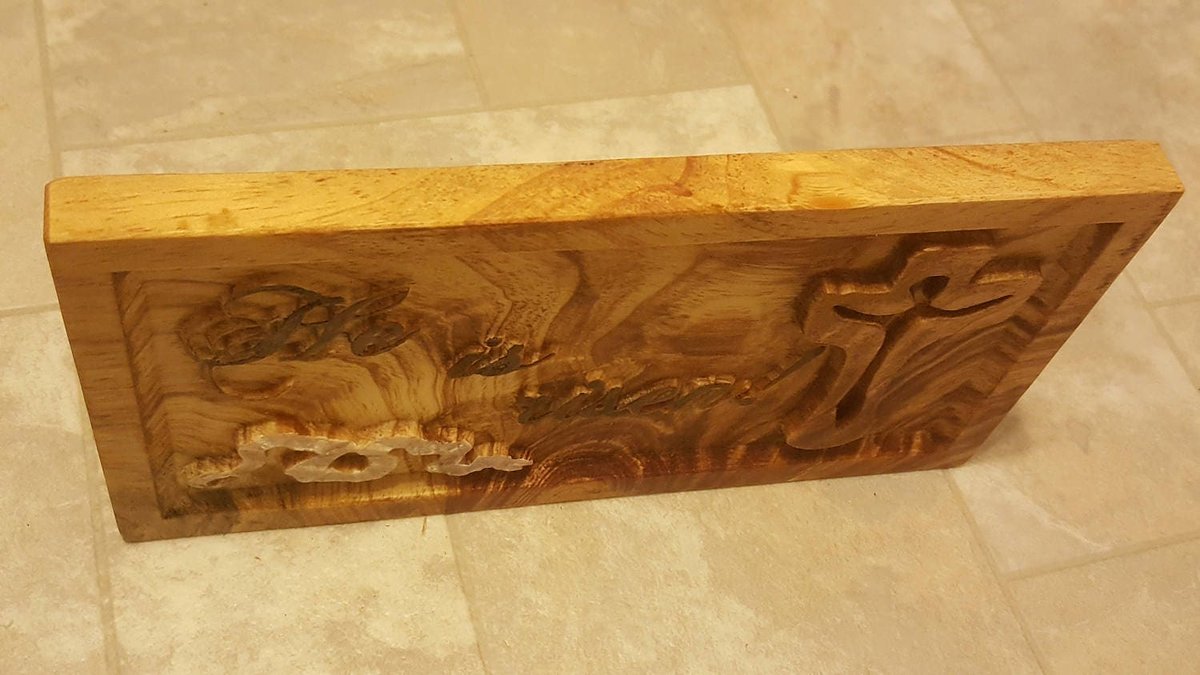 He is Risen Wood Sign: Carved Christian Easter Decor