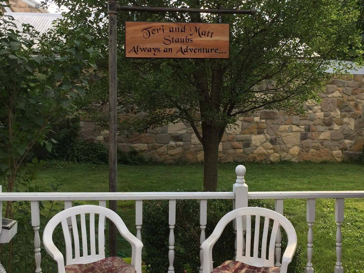 Personalized Carved Cherry Wood Sign: Newlywed Gift, Family Name