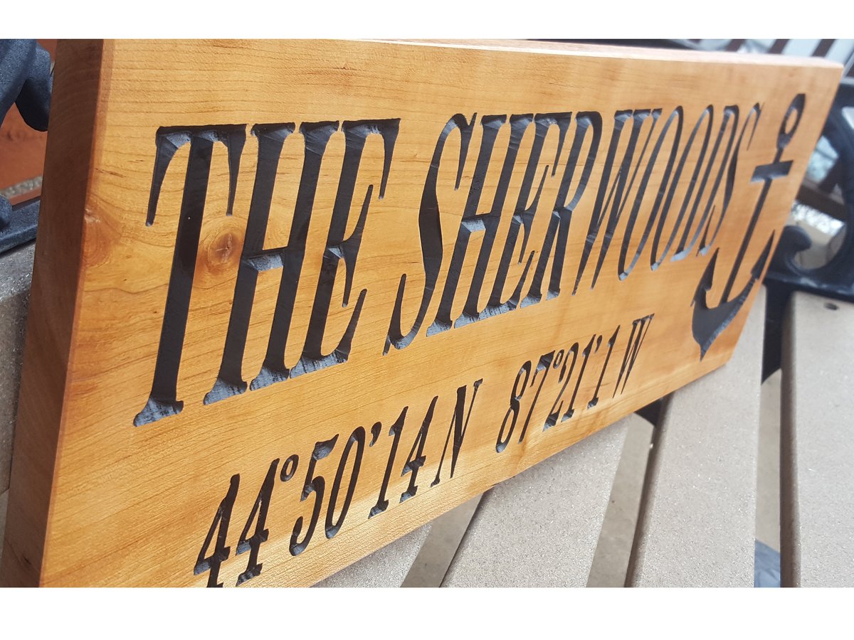 Nautical Christian Family Name Sign Wood Routed Sign Personalized Sign Custom Sign Housewarming Sign 24" x 9" Carved Anchor Newlywed Sign