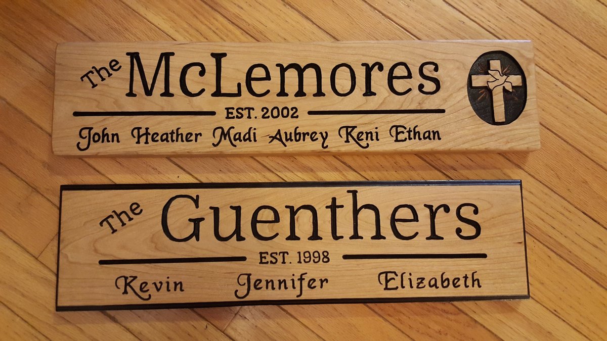 Custom Engraved Cherry Wood Newlywed Sign: Personalized Family Name