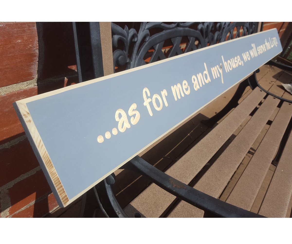 As for me and my house, we will serve the LORD Joshua 24:15 Carved Routed Wood Sign Housewarming Sign Newlywed Christian Jewish Bible Verse