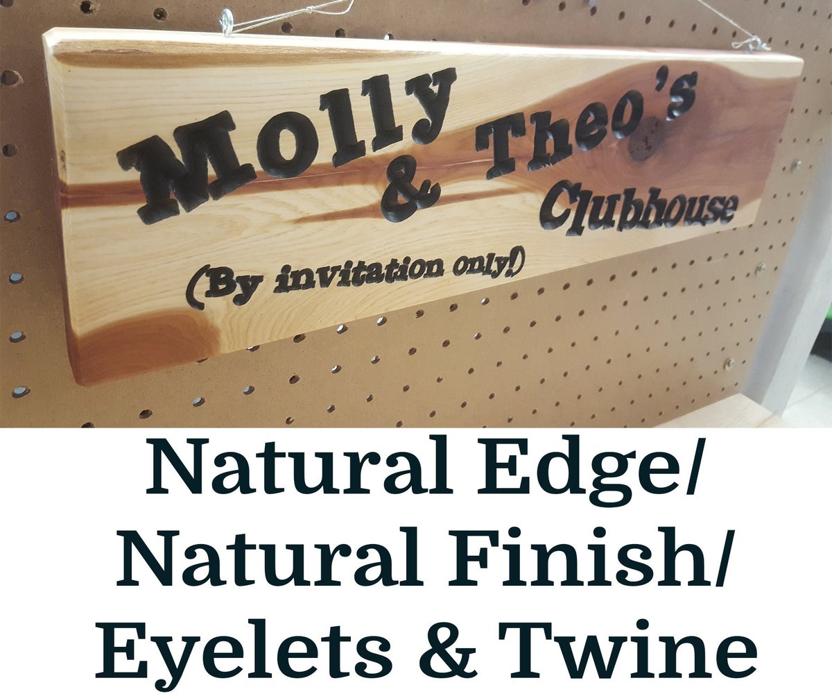 Custom Hand Routed Cedar Playhouse Sign: Personalized Kids Room Decor