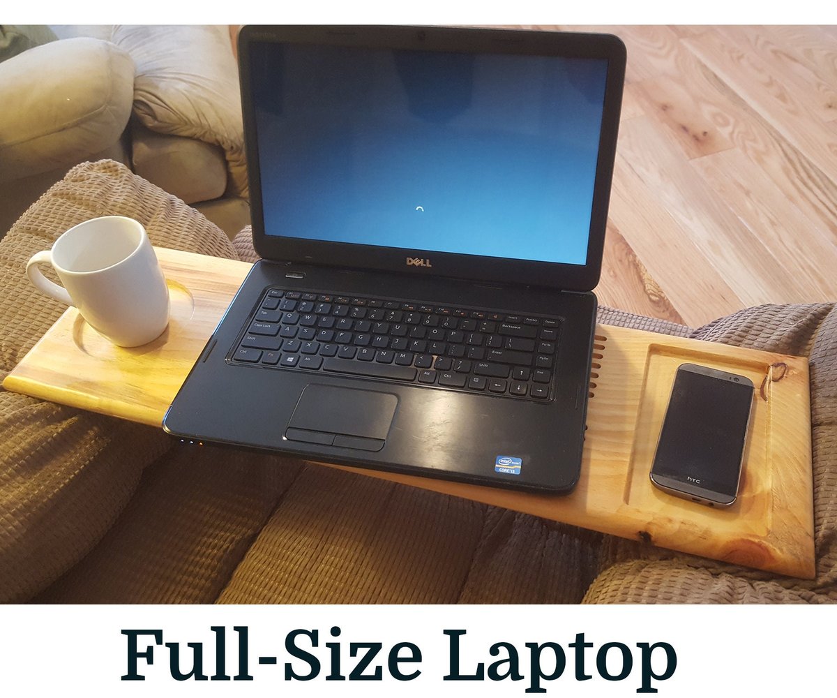 Laptop Desk Recliner Tray Custom Made to Order Pine Cherry Cedar Bath Caddy Tablet Cell Phone Ipad Holder Wood Bathtub 35-39" x 10"