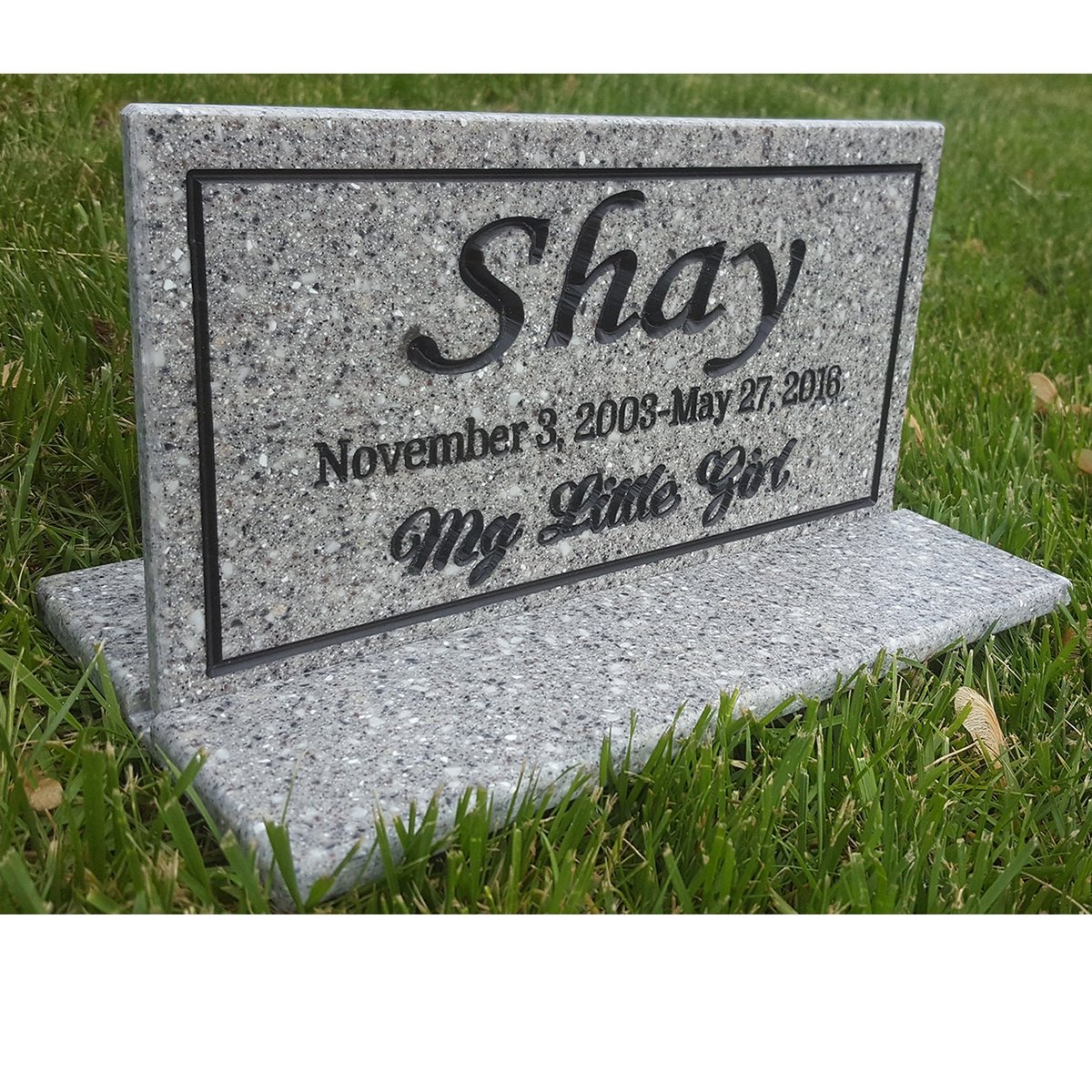 Memorial Plaque Stand: Steel Ground Stakes or Corian Base Add-On