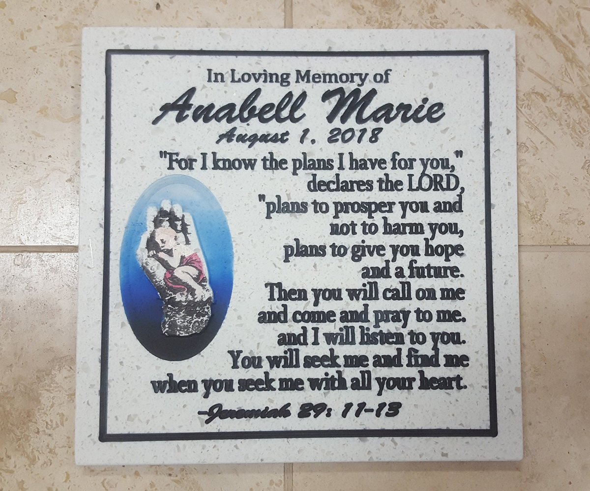 Memorial Plaque: Engraved Infant Loss Remembrance Marker