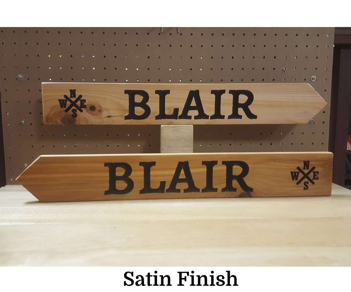 Oak Directional Arrow Sign Set: Rustic Mile Marker, Campground Decor