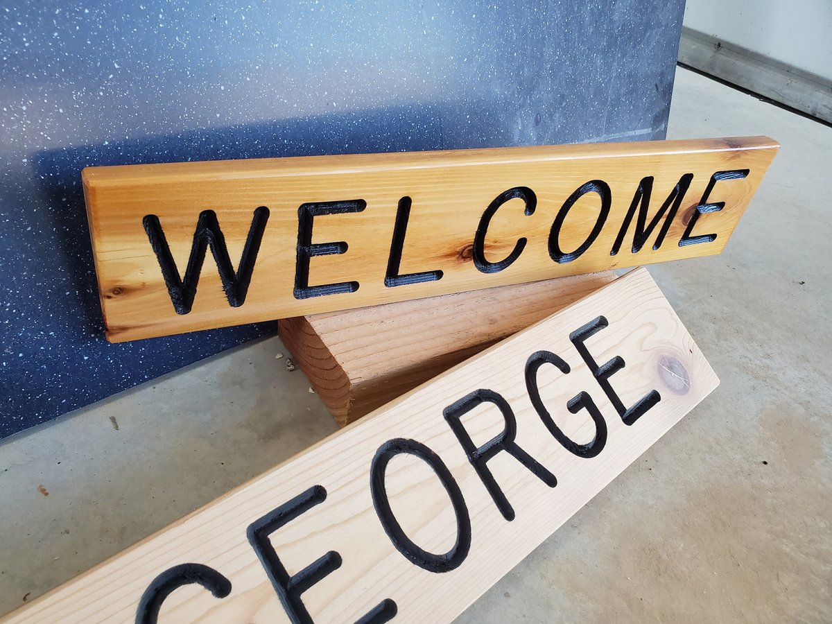 Rustic Cedar Welcome Sign: Campground, Cabin, Home Decor (16 x 3.5")