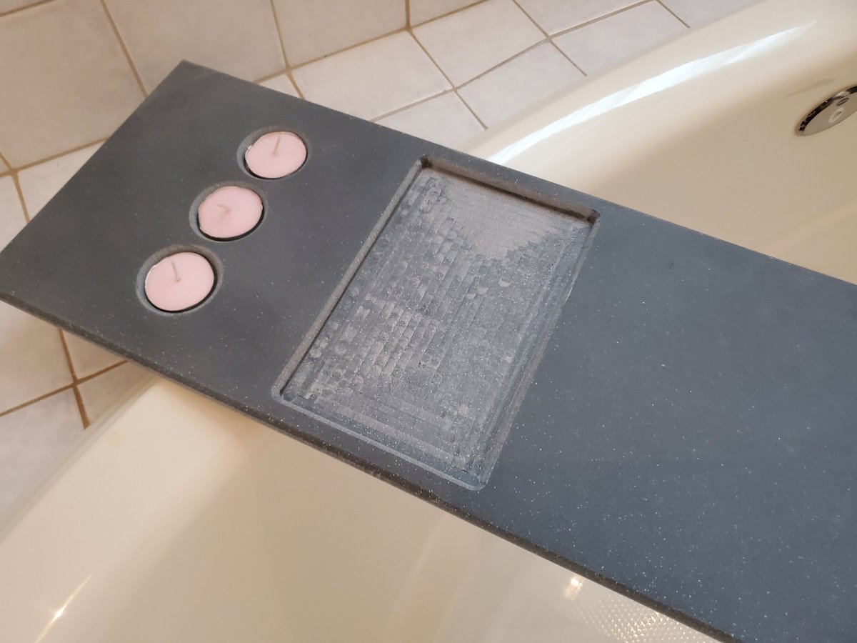 X-Large 46-50" x 8" Bath Tub Tray Custom Made to Order Corian Caddy Tablet Cell Phone IPad Candles Relax Mom Garden Jacuzzi Hot Spa 112-33