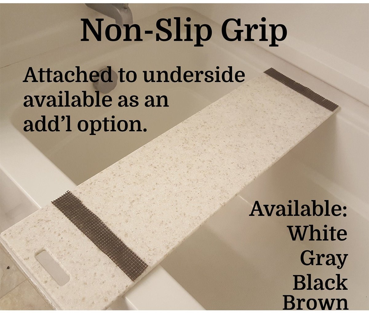 Bath Tub Tray 41-46" x 8" Custom Made to Order Corian Caddy Tablet Cell Phone IPad Candle Holder Relax Mom Garden Jacuzzi Soaker 112-11