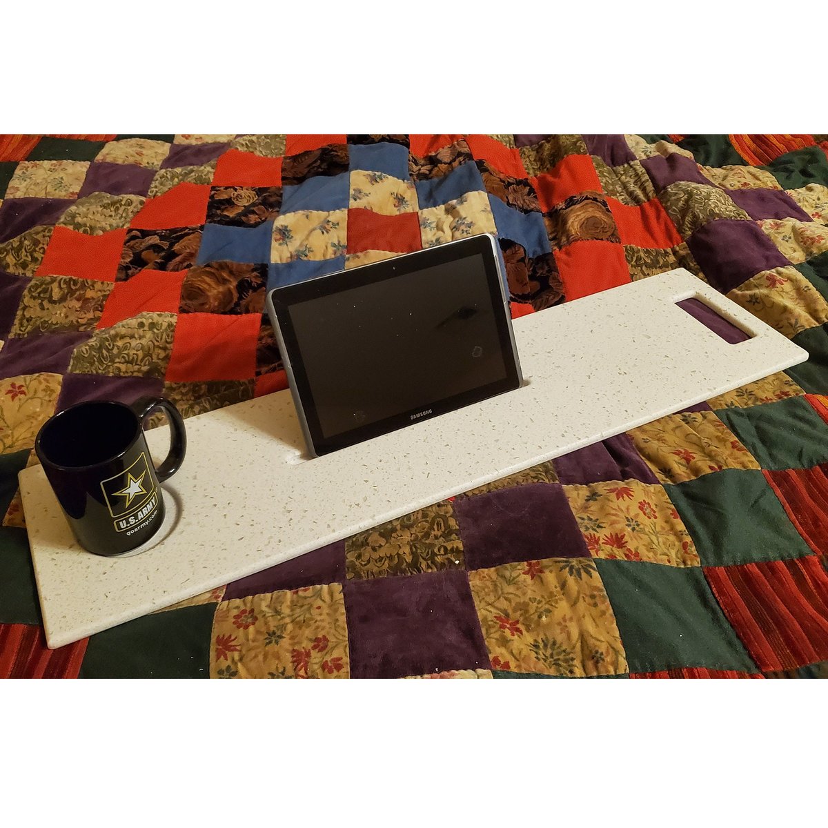 Bath Tub Tray Standard 28-34" x 8" Custom Made to Order Corian Caddy Tablet Cell Phone IPad Candle Holder Unwind Mom Gift Spa Soaking 112-1