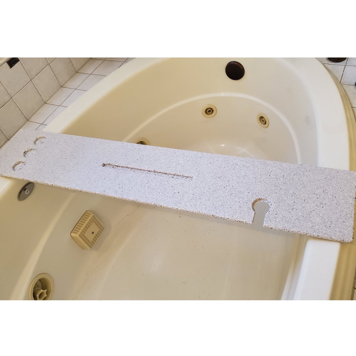 Bath Tub Tray 35-40" x 8" Custom Made to Order Corian Caddy Tablet Cell Phone IPad Candle Holder Unwind Mom Gift Spa Soaking 112-44