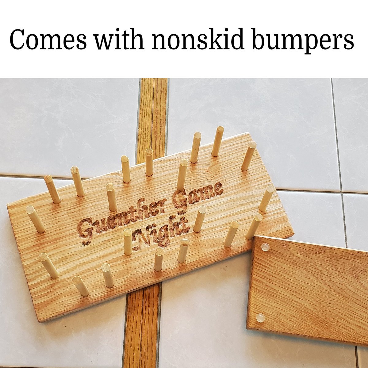 Personalized Oak Playing Card Holder: Deck Tray, Game Night