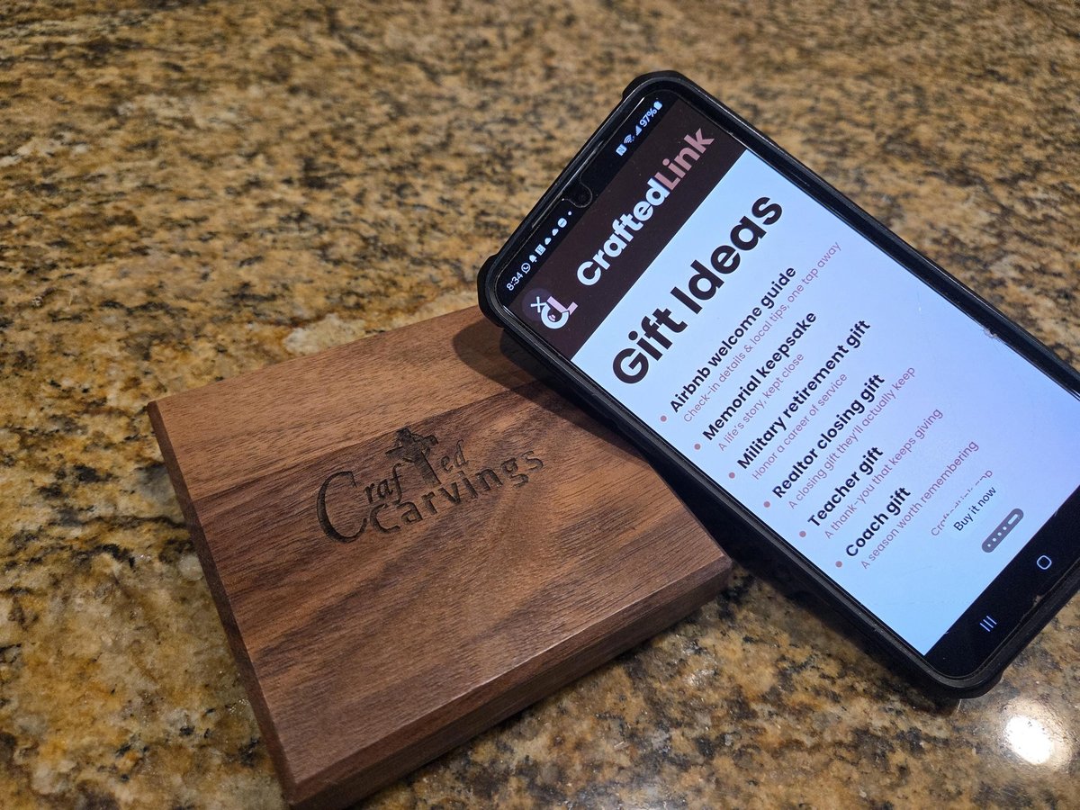 NFC smart tag / QR code Engraved Solid Wood Coaster, Tap to Share Wifi, Reviews, Business Card, Photo Story Keepsake - Changeable 4" x 4"
