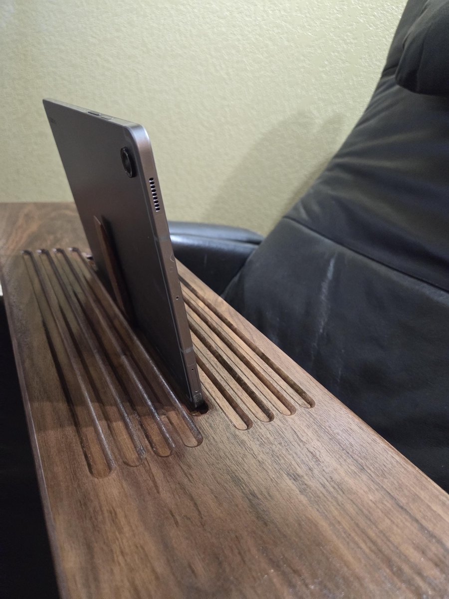 10" x 40-44" X-Long Laptop Wood Tray Laptop Recliner Dinner Lap Desk OPTIONAL Tablet Slot, Vent Holes, Book holder Cell Mug Wine Holders
