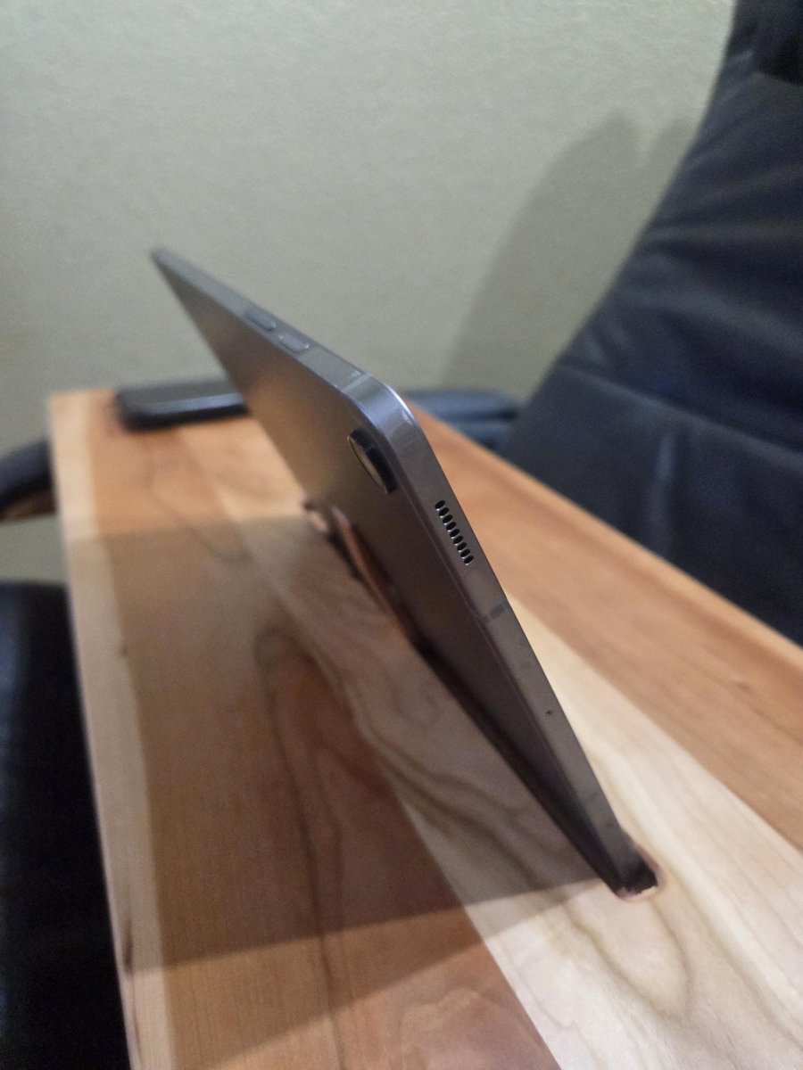 12" x 35-39" Extra Wide Wood Laptop Tray for Recliner Carved Lap Desk OPTIONAL Tablet Slot, Vent Holes, Book holder Cell Mug Wine Holders