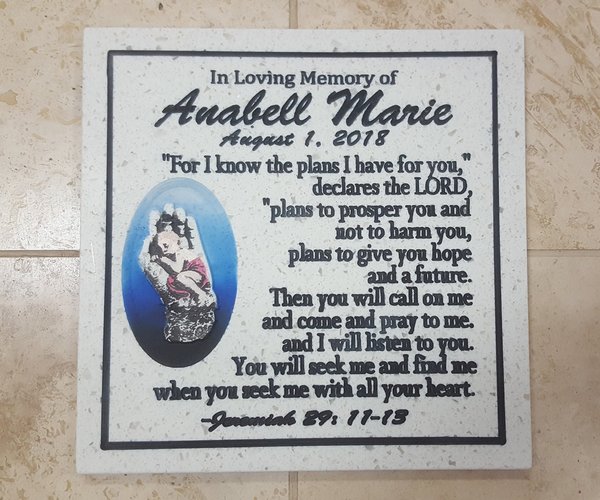 Memorial Plaque: Engraved Infant Loss Remembrance Marker
