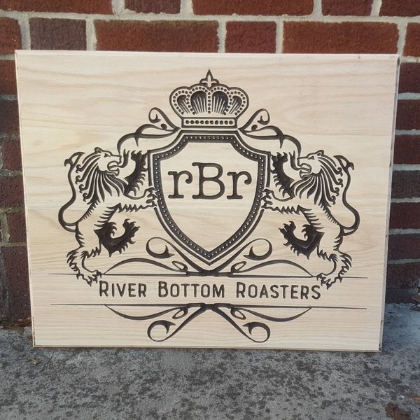 Custom Routed Oak Wood Sign: Home, Business, or Farm (20" x 25")